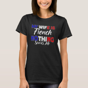 Heren Mijn Vrouw Is Frans Vlag Roots Frankrijk T-shirt