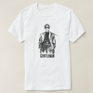 Heren Minimalistische Mode Schets Grafische T-Shir T-shirt