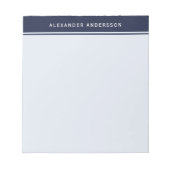 Heren Modern Navyblauw Notitieblok (Voorkant)