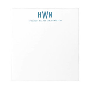 Heren Monogram Professional Navyblauw ongevoerd Notitieblok