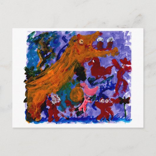 Heren monster briefkaart (Voorkant)