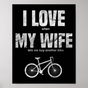 Heren Mountainbike Ik hou ervan als mijn vrouw me Poster