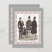 Heren Only Elegant Bachelorfeest Kaart (Voorkant / Achterkant)