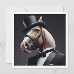Heren paard, paard verjaardagsfeestje kaart