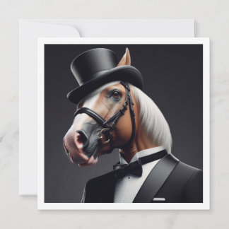 Heren paard, paard verjaardagsfeestje kaart