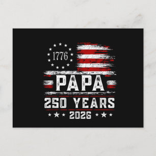 Heren Papa Amerikaanse Vlag 250 Jaar 4 juli Gran Briefkaart