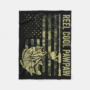 Heren Reel Cool Pawpaw Camouflage Amerikaanse Vlag Fleece Deken
