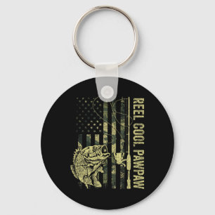 Heren Reel Cool Pawpaw Camouflage Amerikaanse Vlag Sleutelhanger