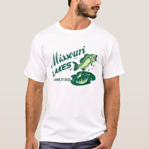 Heren Retro Missouri Thuisbasis Van De Baars T-Shi T-shirt