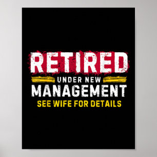 Heren Retro Niet Meer in Actieve Dienst Onder Nieu Poster