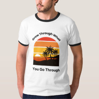 Heren Ringer T-Shirt Positieve Mentaliteit Cadeau