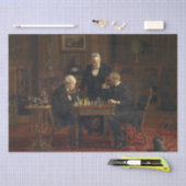 Heren spelen een spel van schaken (Thomas Eakins) Tissuepapier (Craft)