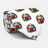 Heren stropdas-Kerstman Stropdas (Opgerold)