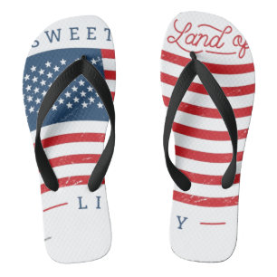 Heren Sweet Land of Liberty teenslippers