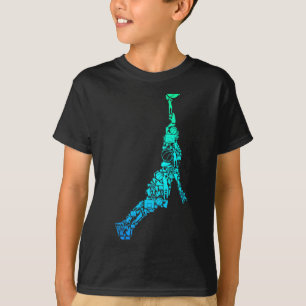 Heren T-shirt Basketbalspeler Coach Dunking