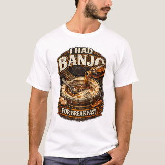 Heren T-shirt "Ik had Banjo als ontbijt"