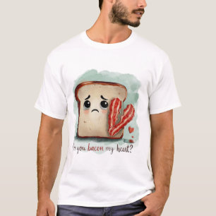 Heren T-shirt met droevig brood