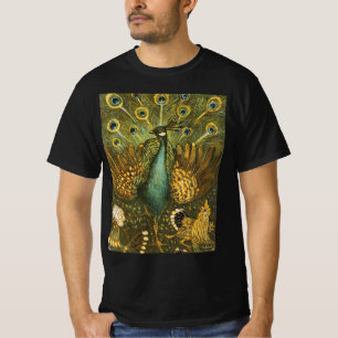 Heren T-shirt Pauw-met-kippen Theo-van-Hoytema 