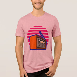 Heren T-shirt Retro Radio Vintage