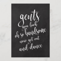 Heren Toilet Betaalbaar Krijtbord Trouwbord