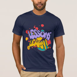 HEREN TRUI MET VERFSPATTERS EN LESSEN DIE JE LEERT T-SHIRT