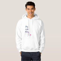 Heren Typography Hoodie – My Own Way Quote