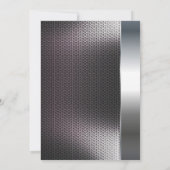 Heren Verjaardagsfeestje Metaal Zilver Zwart Metaa Kaart (Achterkant)