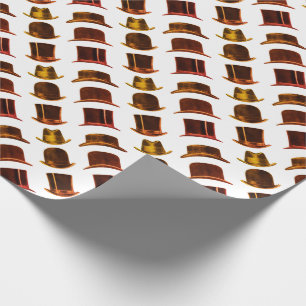 Heren Vintage Hoeden Patroon Cadeaupapier