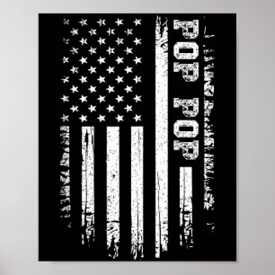 Heren Vintage T-shirt Amerikaanse Vlag 4 juli USA Poster