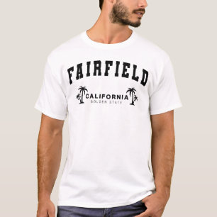 Heren Wit Fairfield, Californië, Golden State T-shirt