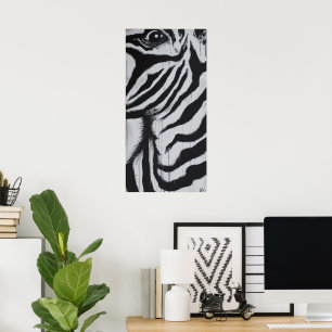 Heren Zebra Oog Wildlife Afrikaanse Vlaktes Schild Poster