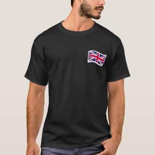 Heren zwarte T-shirt met Union Jack