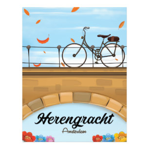 Herengracht Kanaal Amsterdam Reisposter Foto Afdruk