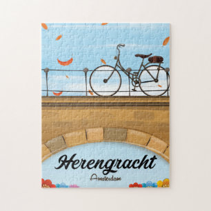 Herengracht Kanaal Amsterdam Reisposter Legpuzzel