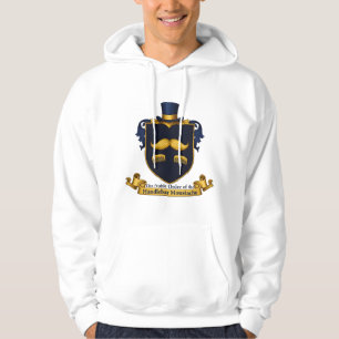 Herenhoodie met snor in de vorm van een handvat hoodie