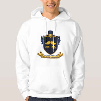 Herenhoodie met snor in de vorm van een handvat hoodie