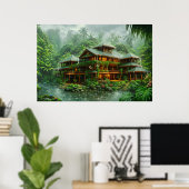 Herenhuis van het Tropisch Regenwoud Poster (Thuiskantoor)