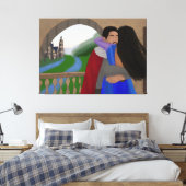 herenigd | Prinses en prins | sprookje Canvas Afdruk (Insitu (Slaapkamer))