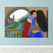 herenigd | Prinses en prins | sprookje Canvas Afdruk (Insitu (Houten vloer))