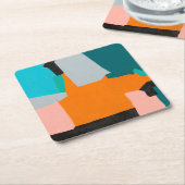 Hereniging Vierkante Kartonnen Onderzetter (Schuin)