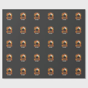 Herenkapper Heks Halloween Vintage Ontwerp_1 Cadeaupapier