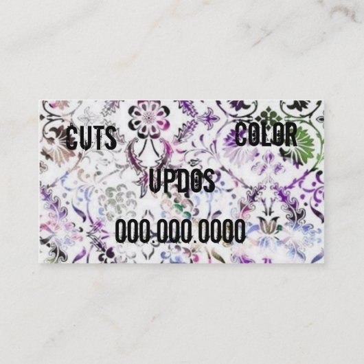 herenkapper kaart visitekaartje (Achterkant)