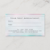 herenkapster faux iriserende glitter afsprakenkaartje (Achterkant)