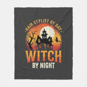 Herenstylist Heks Halloween Vintage Ontwerp_1 Fleece Deken