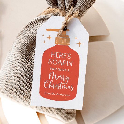 Here's Soaping You Have a Merry Christmas Cadeaulabel
