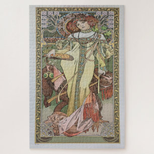 Herfst 1900: een art nouveau van Mucha Legpuzzel