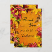 Herfst 1 bedankkaart (Voorkant / Achterkant)