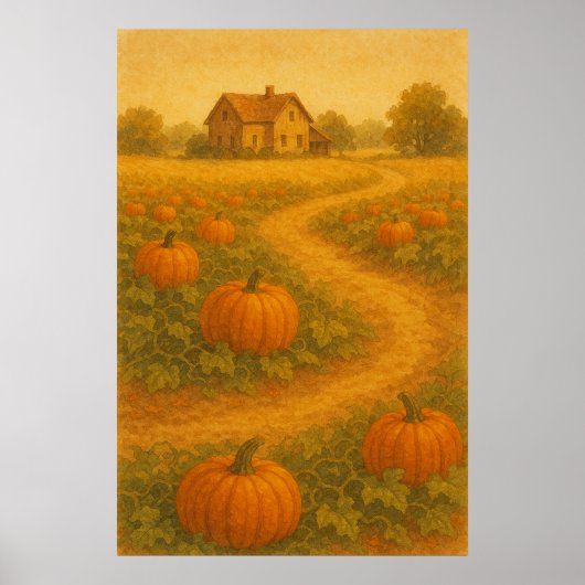 Herfst 2, oogstgloed, seizoensgebonden afdrukken poster (Voorkant)