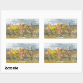 herfst 300 rechthoekige sticker (Vel)