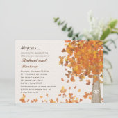 Herfst 40th Anniversary Foto Uitnodigingen (Staand voorkant)